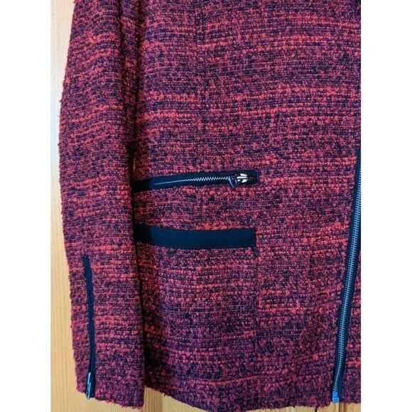 LUCKY BRAND Women's Red Tweed Coat Sz Small - Picture 4 of 11